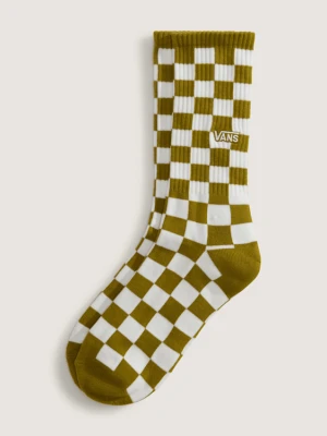 Vans - Skarpety Checkerboard Crew (1 para), male, Złoty, Size: