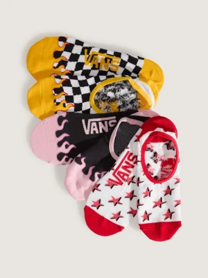 Vans - Skarpety Checkerboard Ticker Canoodle (3 pary), male, Czerwony, Size: