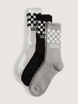 Zdjęcie produktu Vans - Skarpety Classic Check Crew (3 pary), male, Czarny, Size:
