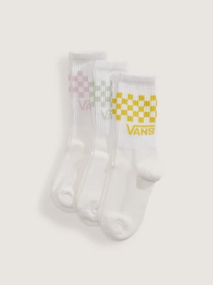 Vans - Skarpety Classic Check Crew (3 pary)unisex, Biały