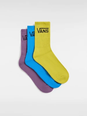 Vans - Skarpety Classic Crew (3 pary), female, Fioletowy, Size:
