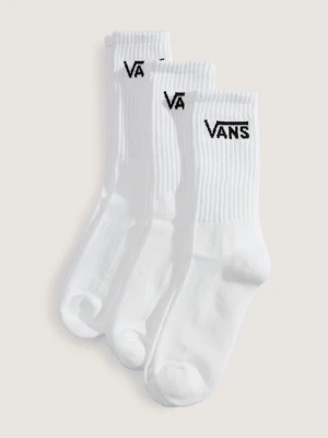 Vans - Skarpety Classic Crew (3 pary), male, Biały, Size: