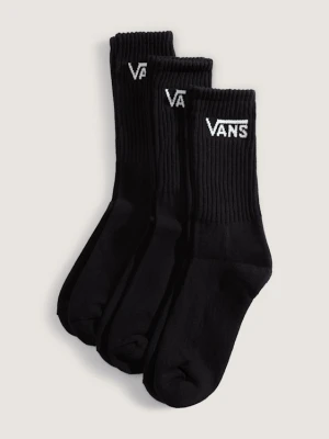 Vans - Skarpety Classic Crew (3 pary), male, Czarny, Size: