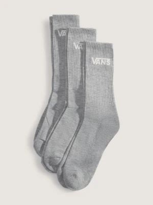 Vans - Skarpety Classic Crew (3 pary), male, Szary, Size: