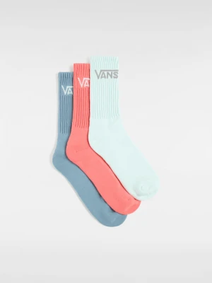 Vans - Skarpety Classic Crew (3 pary), male, Zielony, Size: