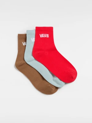 Vans - Skarpety Classic Half Crew (3 pary), female, Czerwony, Size: