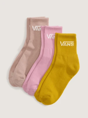 Vans - Skarpety Classic Half Crew (3 pary), male, Różowy, Size: