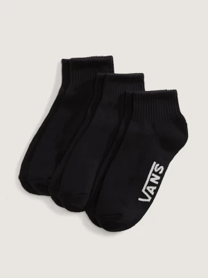 Vans - Skarpety Classic Quarter Crew (3 pary), male, Czarny, Size: