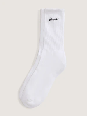 Vans - Skarpety Classic Script Crew (1 para), male, Biały, Size: