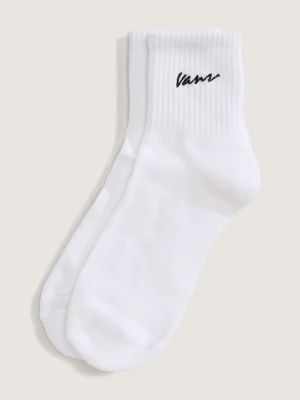 Vans - Skarpety Classic Script Half Crew (1 para), male, Biały, Size: