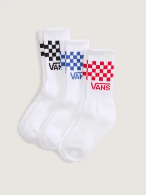 Vans - Skarpety dziecięce Classic Check Crew (3 pary)unisex, Biały, Size: