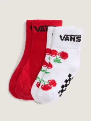 Vans - Skarpety dziecięce Classic Crew (2 pary)unisex, Czerwony, Size: