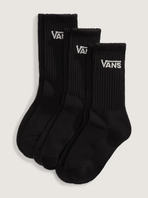 Vans - Skarpety dziecięce Classic Crew (3 pary)unisex, Czarny, Size: