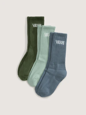 Vans - Skarpety dziecięce Classic Crew (3 pary)unisex, Zielony, Size: XXS (27-30.5​​)