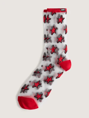 Vans - Skarpety Hazy Sheer Crew (1 para), male, Czerwony, Size: