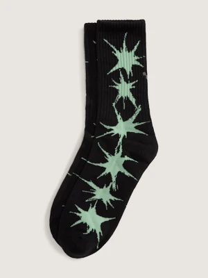 Vans - Skarpety Skate Splatter Crew (1 para), male, Czarny, Size: