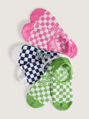 Vans - Skarpety Ticker Canoodle Checkerboard (3 pary), male, Różowy, Size: