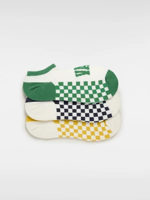 Vans - Skarpety Vans Checkerboard Canoodle (3 pary), female, Zielony, Size: