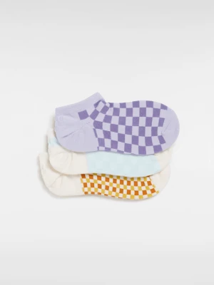 Vans - Skarpety Vans Checkerboard Kick (3 para), female, Fioletowy, Size:
