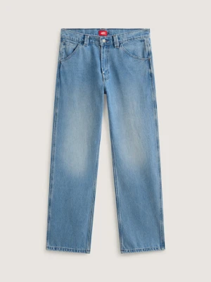 Vans - Skate Loose Bootcut Denim Stone Wash, male, Niebieski, Size: