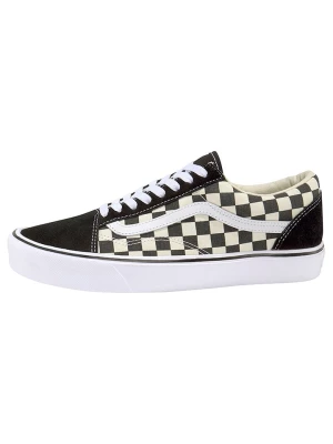 Vans Skórzane sneakersy "Checkerboard Old" w kolorze czarno-beżowym rozmiar: 36,5