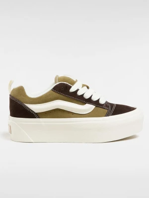 Vans Skórzane sneakersy "Knu Stack" w kolorze brązowo-oliwkowo-kremowym rozmiar: 38