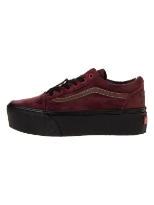 Vans Skórzane sneakersy "Old Skool Stackform" w kolorze ciemnoczerwonym rozmiar: 36,5