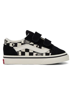 Vans Skórzane sneakersy "Old Skool V" w kolorze biało-czarnym rozmiar: 19