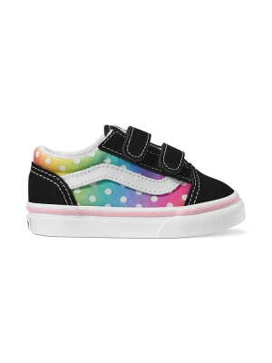 Vans Skórzane sneakersy "Old Skool V" w kolorze czarnym ze wzorem rozmiar: 18,5