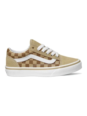 Vans Skórzane sneakersy "Old Skool" w kolorze beżowym rozmiar: 29