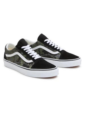 Vans Skórzane sneakersy "Old Skool" w kolorze czarno-oliwkowym rozmiar: 36,5