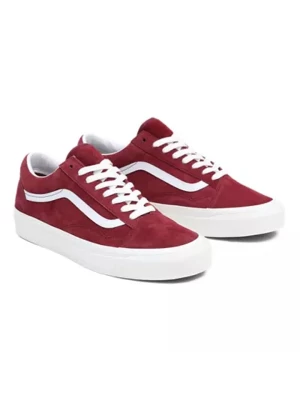 Vans Skórzane sneakersy "Old Skool" w kolorze czerwonym rozmiar: 36