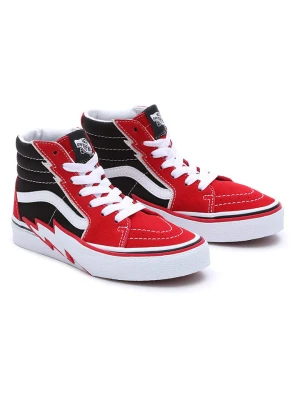 Vans Skórzane sneakersy "SK8-Hi Bolt" w kolorze czerwono-czarnym rozmiar: 32,5