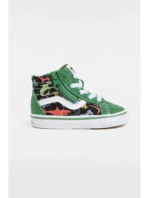 Vans Skórzane sneakersy "SK8-Hi Reissue Side Zip" w kolorze zielonym rozmiar: 21,5