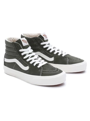 Vans Skórzane sneakersy "SK8-Hi VR3" w kolorze oliwkowo-białym rozmiar: 42,5