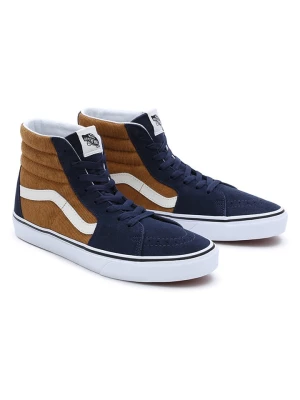 Vans Skórzane sneakersy "SK8-Hi" w kolorze granatowo-jasnobrązowym rozmiar: 44