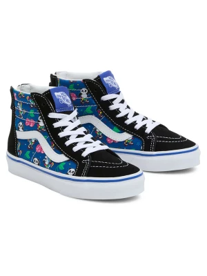 Vans Skórzane sneakersy "SK8-Hi Zip" w kolorze czarno-niebieskim rozmiar: 16,5