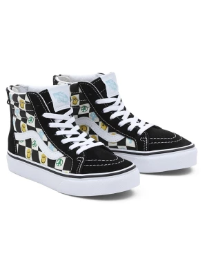 Vans Skórzane sneakersy "SK8-Hi Zip" w kolorze czarnym ze wzorem rozmiar: 16,5