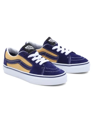 Vans Skórzane sneakersy "SK8-Low" w kolorze granatowo-jasnobrązowym rozmiar: 18