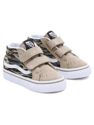 Vans Skórzane sneakersy "SK8-Mid Reissue V" w kolorze beżowo-oliwkowym rozmiar: 19