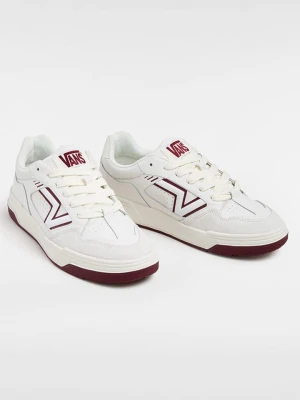 Vans Skórzane sneakersy "Upland" w kolorze kremowo-bordowym rozmiar: 44,5
