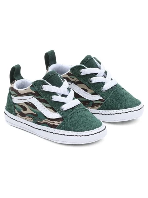 Vans Sneakersy "Old Skool Crib" w kolorze zielonym ze wzorem rozmiar: 17