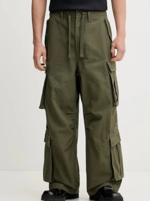 Vans spodnie bawełniane Premium Classics LX Baggy Cargo Pant kolor zielony w fasonie cargo VN000HMYKCZ1