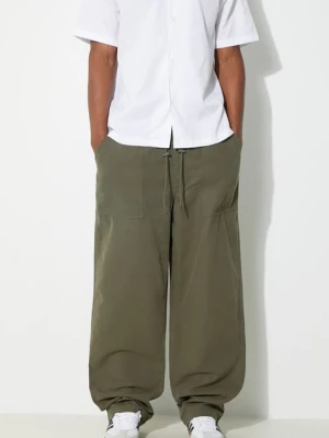 Vans spodnie bawełniane Premium Standards Easy Trouser LX kolor zielony proste VN000GZ2KCZ1