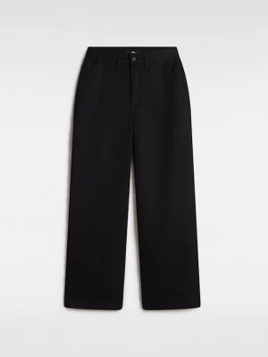 Vans - Spodnie Palmer Wide Leg Chino, female, Czarny, Size: