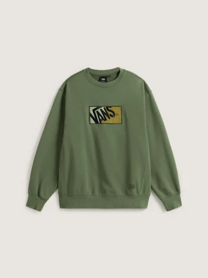 Vans - Sweter 2-Tone Crew, male, Zielony, Size: