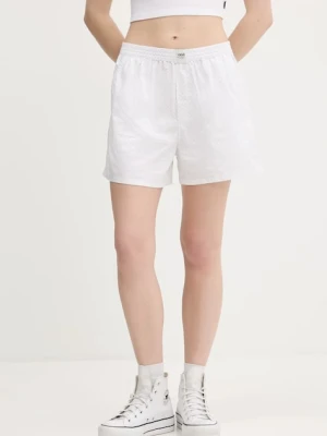 Vans szorty damskie kolor biały wzorzyste high waist VN000MBCWHT1