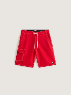 Vans - Szorty na deskę lub na plażę Voyage Long Cargo, male, Czerwony, Size: