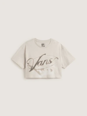 Vans - T-shirt Afterburn Crop, female, Beżowy, Size: