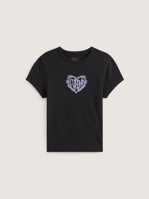 Vans - T-shirt Barbed Heart, female, Czarny, Size: